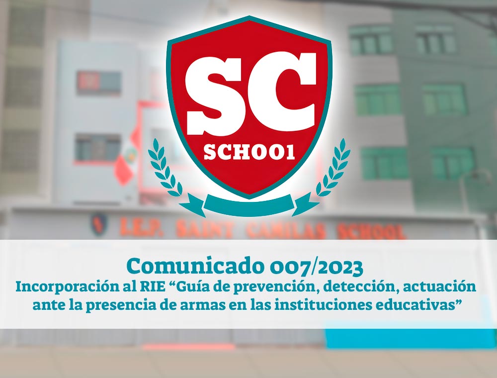 Comunicado 007/2023 – Incorporación al RIE “Guía de prevención, detección, actuación ante la presencia de armas en las instituciones educativas”